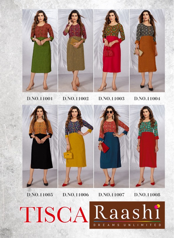 Raashi Tisca Rayon Designer Exclusive kurti Collection